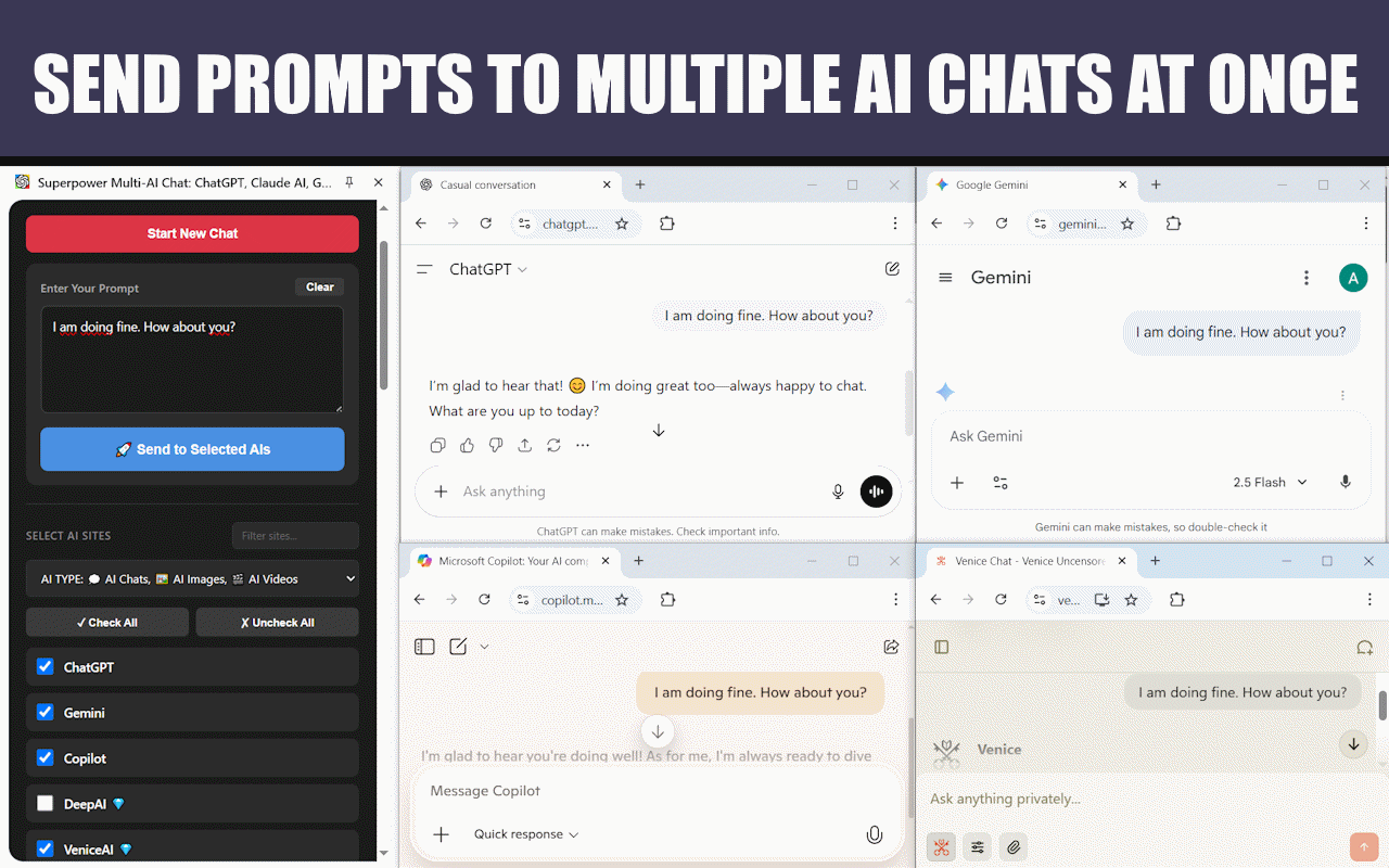 Superpower Multi-AI Chat: ChatGPT, Claude AI, Gemini, Grok, Deepseek…